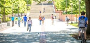 college students walking to class at Georgia Tech