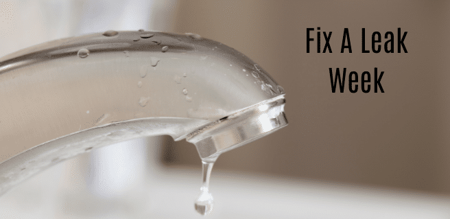 Leaky faucet as a fix a leak week reminder