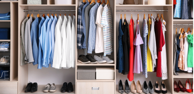very organized closet