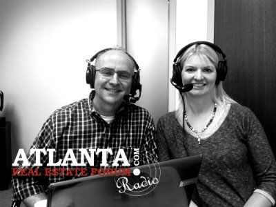 John Hunt and Carol Morgan in studio at Atlanta Real Estate Forum Radio
