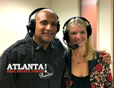 Eugene James and Carol Morgan in studio at Atlanta Real Estate Forum Radio
