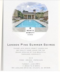 Join Monte Hewett Homes at Landen Pine Summer Soiree