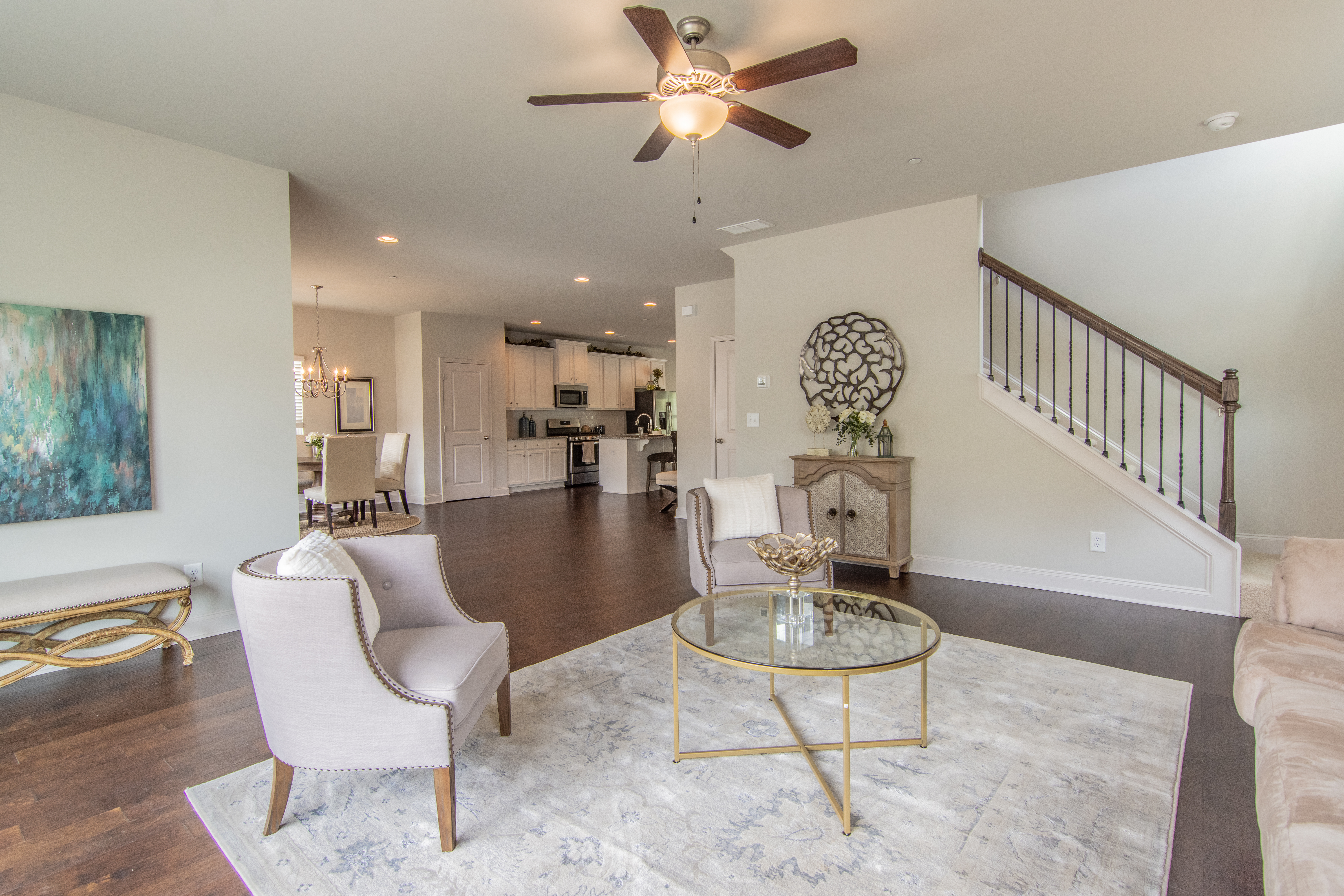 living room of a new marietta home