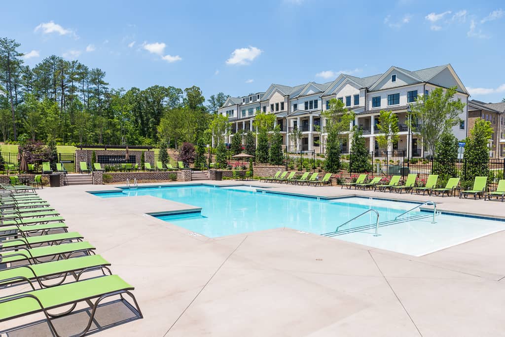Empire Communities Harlow relaxing community pool and other amenities