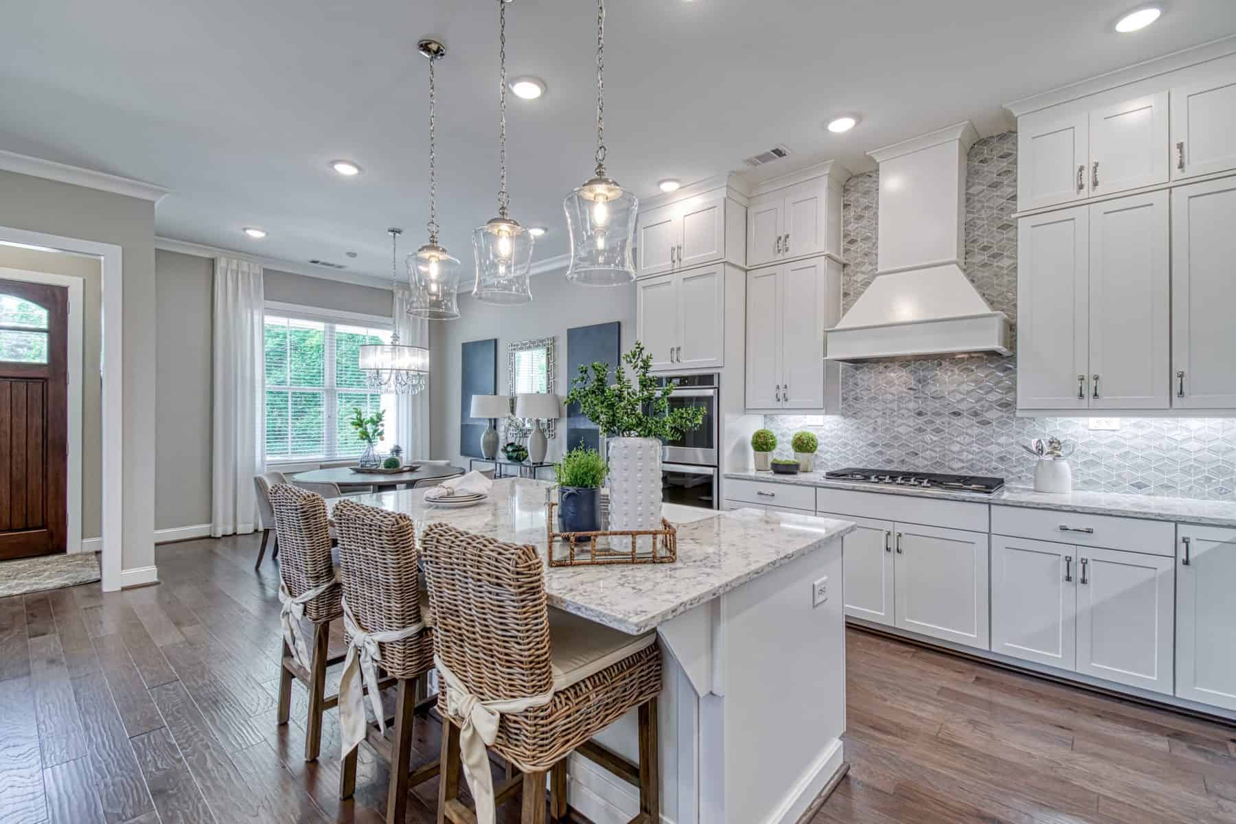 Kitchen to Dining Room in Traton Homes' Communities in Cobb County