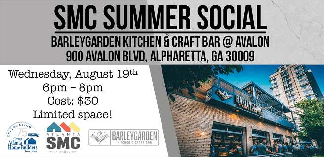 Join Atlanta SMC for Summer Social at Barleygarden Kitchen & Craft Bar