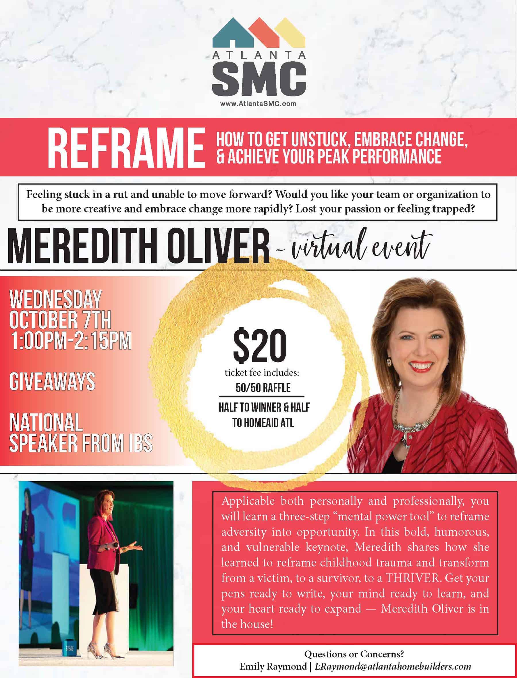 Atlanta SMC to Host Virtual October Program Meeting with Meredith Oliver
