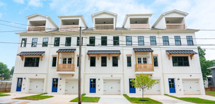 The Row on Wylie model townhome