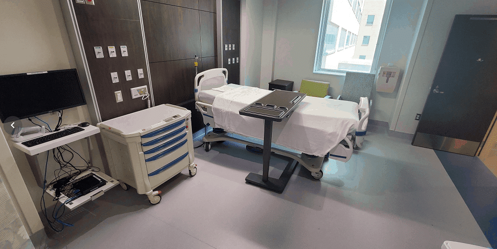 Patient room at Grady