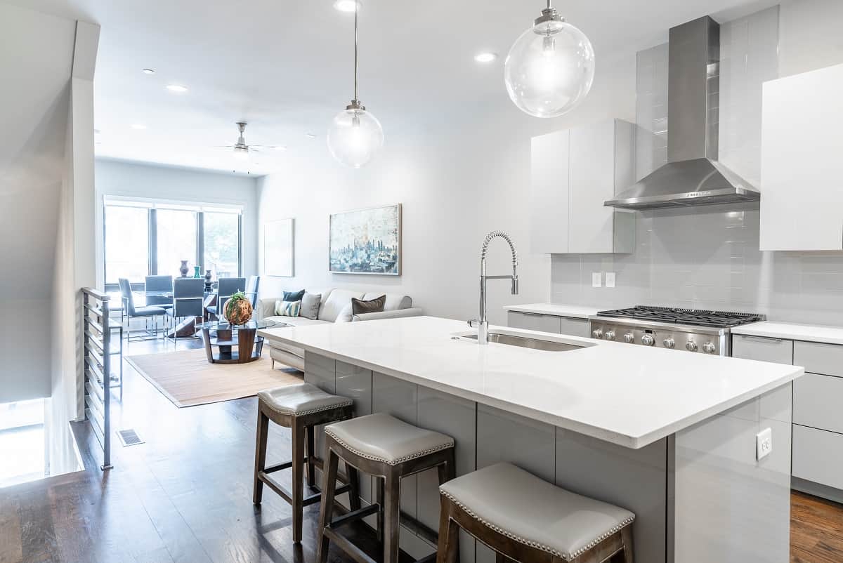 luxury townhome kitchen in Atlanta