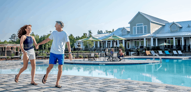 new homes in metro atlanta at cresswind peachtree city pool amenity with clubhouse