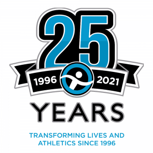 Graphic celebrating 25 years of adapted sports at the American Association of Adapted Sports Programs, Inc.