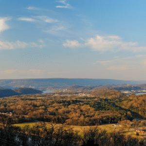 A panoramic view of Chattanooga in northwest Georgia near Cloudland Station