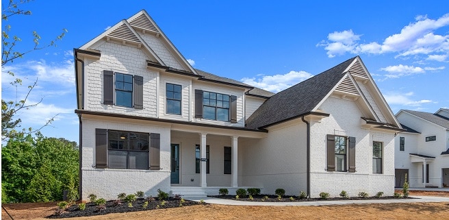 Arlington Home plan front elevation at Tanglewood Estates in East Cobb