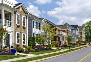 homes in a community managed by an HOA