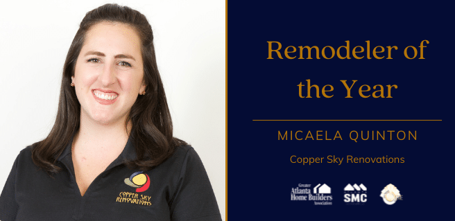 Micaela Quinton with Copper Sky Renovations wins Remodeler of the Year