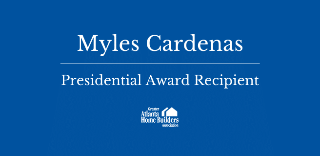 Myles Cardenas Received Presidential Award