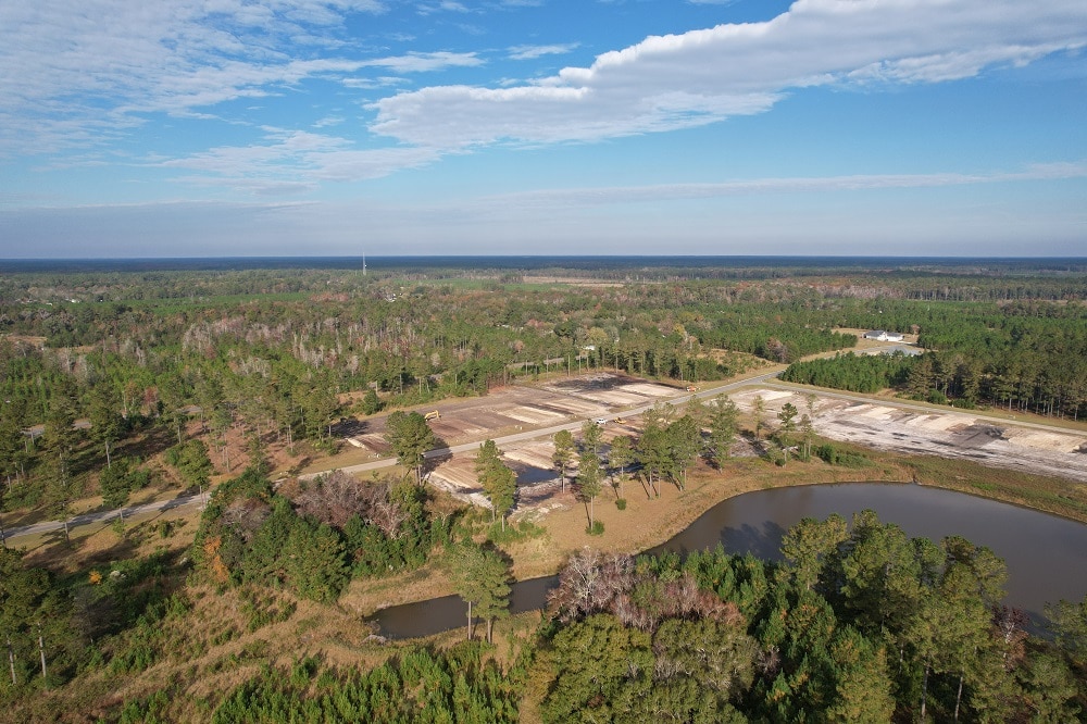 View of Active home construction by Smith Family Homes