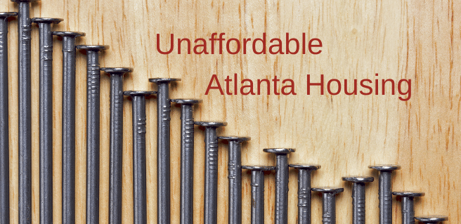 Graph depicting unaffordable Atlanta housing