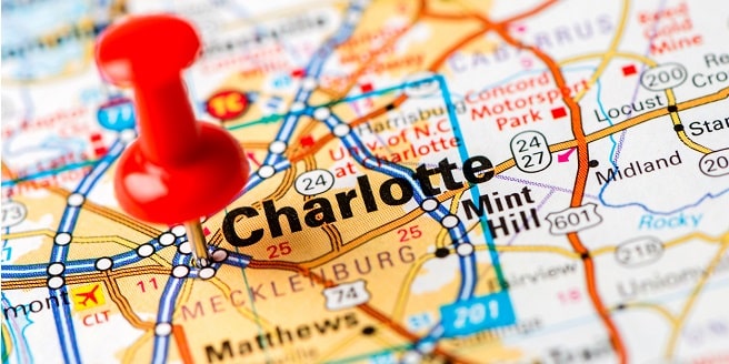 charlotte NC map