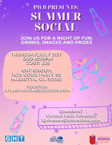 PWB Summer Social Event Flyer