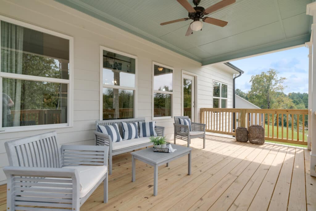 standard porch on a new Artisan Built home