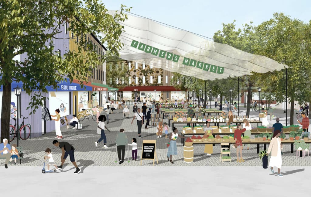 Proposed Farmers Market Rendering for Murphy Crossing Project