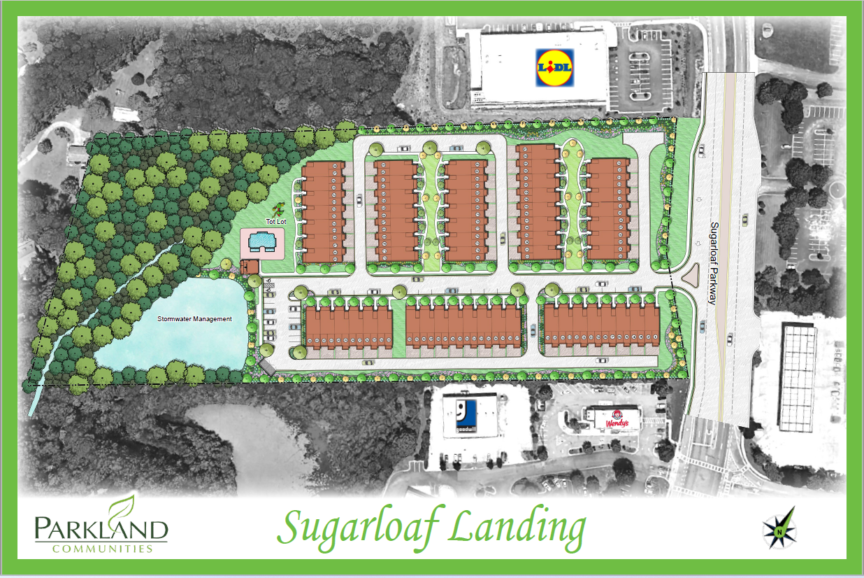 Sugarloaf Landing, a build to rent project in Lawrenceville, Georgia. 