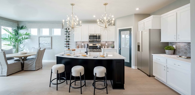 Kitchen of the Amelia model home at Laurel Farms