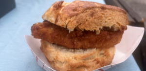 Fluffy Chicken Biscuit Prepared by Southern Grace at Chamblee Food Hall