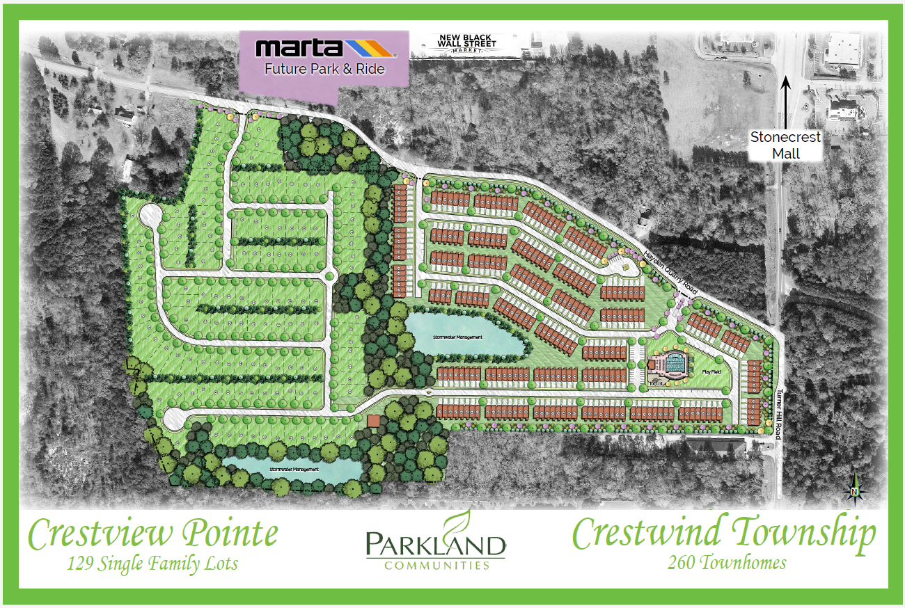 site plan for Crestwind Pointe and Crestwind Township