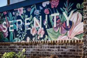 Colorful Entrance sign for Serenity in Hapeville