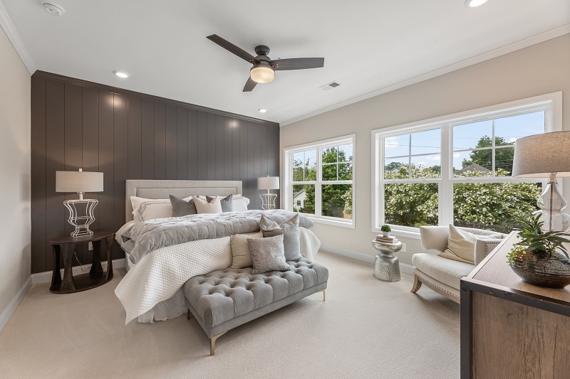 Bedroom in Serenity townhome by Artisan Built Communities