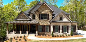 Custom Home in Flowery Branch with a brick exterior
