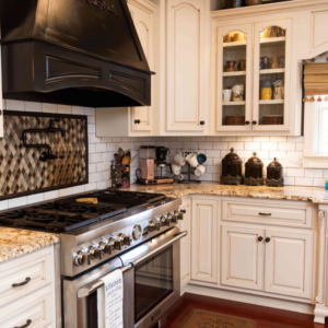 womack custom homes kitchen with unique appliance options