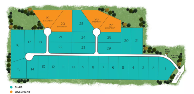 Jason's Walk by Artisan Built Communities community site plan in Cumming