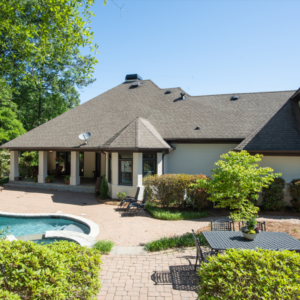 Womack Custom Homes Cartersville Home Exterior with pool and patio