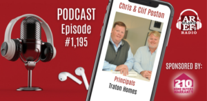 Chris and Clif Poston with Traton Homes promotional graphic
