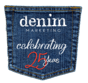 Denim Marketing 25th anniversary logo